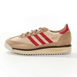 Adidas SL 72 Tan and Red Sneakers